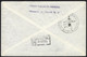 1956 Letter To Australia, Registered, Recommande,  Javelin Thrower, Air Mail, Receiving Cancel, Postmark Olympic P51 - Avions