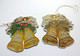 2  DECORATION DE NOEL....CLOCHES TRANSPORTEES PAR UN ANGE...REPRODUCTION D'  ANCIENS DECOUPIS...CARTON FORT... - Anges