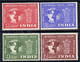 India 1949 KG6 75th Anniversary Of Universal Postal Union Set Of 4 Mounted Mint, SG 325-8 - Unused Stamps