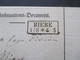 Altdeutschland Sachsen 1.8.1862 Beleg / Post Behändigungsschein Portofreie Justizsache Stp. K. Pr. Post Exped. Biere - Saxony