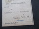 Altdeutschland Sachsen 1.9.1864 Beleg / Post Behändigungsschein Portofreie Justizsache Stempel K2 Sebnitz / Recomandirt - Saxe