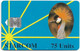 Uganda - Starcom - Crane Bird (Blue), No CN. No Innovatron, (Reverse #1B), SC7, 75U, Loaded - Used - Uganda