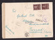 Romania: Cover To Germany, 1943, 2 Stamps, 2x Censored, Chemical Wipe Censor, Label, Rare Cancel, War (minor Damage) - World War 2 Letters