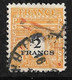 France N° 709 Variété Défaut D'essuyage Orange/rouge  "forme Oiseau "    Circulé  Oblitéré TB    - Gebraucht