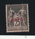 Levant N° 4 B Surcharge Renversée Signé Brun Avec Charnière - Unused Stamps