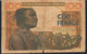 W.A.S. IVORY COAST P101Af 100 FRANCS 1965 Signature 4       VG - Côte D'Ivoire