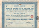 Titre De 5 Actions De Capital De 100 Frs Au Porteur - S.A. Des Mines D'Or Du Katchkar - Russie - Bruxelles 1922. - Russland