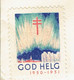 Cover From Stockholm To Belgium (year 1960) With Vignette God Helg 1950-51 - Autres & Non Classés