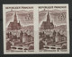 N° 1308 ESSAI NON DENTELE PAIRE 8ème Centenaire Du Thann. 20ct Brun-lilas Et 20ct Brun Foncé. Neuf */** (MH/MNH) TB - Farbtests 1945-…