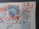 Ungarn 1927 Paketkarte Nachnahme Remboursement Mit Fiskalmarke Und Rotem Stempel Keszpenzzel Bermentesitive Szeged 2 - Covers & Documents