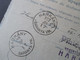 Delcampe - Ungarn 1927 Paketkarte Nachnahme Remboursement Mit Fiskalmarke Und Rotem Stempel Keszpenzzel Bermentesitive Szeged 2 - Covers & Documents