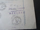 Delcampe - Ungarn 1927 Paketkarte Nachnahme Remboursement Mit Fiskalmarke Und Rotem Stempel Keszpenzzel Bermentesitive Szeged 2 - Lettres & Documents