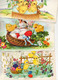 3 Cartes A Systeme - Intérieur Découpé - Pop Up -  Joyeuses Paques - Ballon Dirigeable - Fleurs - Panier -  2 Scans - - A Systèmes