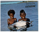 (W 2) Australia - NT - Katherine - Native Aboriginal Childrens (Boys) Holding (Barramundi ?) Fish - Aborigènes