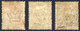 1923 CORFU' N.9/11 NUOVI* TRACCIA DI LINGUELLA CON VARIETA' TIMBRINO BOLAFFI - MLH SIGNED BOLAFFI + VARIETY - Corfù