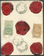 N°56-62  - 5c. Vert + 50c.. Bistre Obl. Sc LIEGE (VALEURS) Sur Enveloppe ASSURE (griffe Encadrée) Manuscrit "Valeur 600 - 1893-1900 Barba Corta