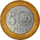 Monnaie, Dominican Republic, 5 Pesos, 2005, TTB, Bi-Metallic, KM:89 - Dominikanische Rep.