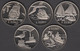 Nederland Set Penningen (5) Sail Den Helder 1997 2 Euro UNC - Souvenir-Medaille (elongated Coins)