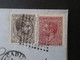 Spanien 1878 Nr. 168 MiF Mit Kriegssteuermarke Nr 13 Stempel Cadiz Fernbrief Nach Barcelona Faltbrief Ohne Inhalt - Storia Postale