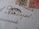Spanien 1878 Nr. 168 MiF Mit Kriegssteuermarke Nr 13 Stempel Cadiz Fernbrief Nach Barcelona Faltbrief Ohne Inhalt - Brieven En Documenten
