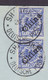 Reichspost In China Einschreiben Label SHANGHAI 1898 Cover Brief LIVORNO Italy ERROR Variety 'Broken Eagle Feather' - Deutsche Post In China