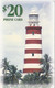 Bahamas, BHS-C-18A, Hope Town Harbour Lighthouse, 2 Scans.   Chip : GEM1B (Not Symmetric White/Gold) - Bahamas