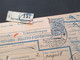 CSSR 1926 Paketkarte Nyrsko Neuern Sudetenland - Constantinople Rücks. Marken Der Türkei, Viele Stempel - Briefe U. Dokumente