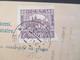 Delcampe - CSSR 1921 Hradschin Mucha 3er Streifen Paketkarte Wagstadt Sudetenland Mit Steuermarke Und Vielen Stempeln - Lettres & Documents