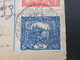 Delcampe - CSSR 1921 Hradschin Mucha Wert - Paketkarte Teplice Teplitz Schönau Sudetenland - Vranja Mit Steuermarke Und Vielen Stp. - Storia Postale