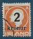 IslandeI N°110 2KR Sur 25a Orange Oblitéré TTB - Gebraucht