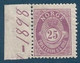 Norvege N°53B* 25 Ore Bdfeuille Daté 1898 Très Frais - Ungebraucht
