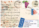 (X 14 A) Postcard Posted From China To Australia (with Many Stamps)  TRAIN - Oblitérés