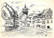 GF-SELESTAT-SCHLETTSTADT (67-Bas-Rhin) Tour De L'Horloge - Dessin-Dessinée-Illustrateur GRAND FORMAT-Voir Etat Verso - Selestat