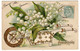 Fantaisies :  Muguet : Anniversaire : Carte Gaufrée : Brouette - Sonstige & Ohne Zuordnung