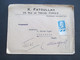 Frankreich 1926 Freimarken Louis Pasteur Nr. 197 Vom Unterrand Verwendet Firmenumschlag K. Fatoullah Paris - Brieven En Documenten