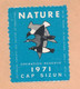 Vignette "NATURE Opération Réserve 1971 CAP SIZUN" Sur Env. Cachet Cerbère à Toulouse B - 1972 - 0,30 Cheffer - Lettres & Documents