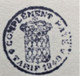 FISCAUX DE MONACO PAPIER TIMBRE 1949 BLASON 2FRS  1/2 FILIRANE LOUIS  II ° COMPLEMENT PAYE AU TARIF DE 1949 - Steuermarken