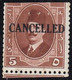 1922 EGYPT  King Fuad 5Mills Perforation Overprinted CANCELLED RARE MNH - Neufs