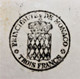 FISCAUX DE MONACO PAPIER TIMBRE 1944 BLASON TROIS FRANCS à L'extraordinaire - Fiscales