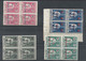 PORTUGAL MOZAMBIQUE Porteado MNH CERES 4 Blocks Of 4 Stamps #44, 45, 49, 50 Mundifil 1918-24 - Mozambique