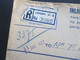 GB Kolonie 1957 Marken Mit Aufdruck Tangier Registered Letter London W8 Nach Rotterdam Mit Zollaufkleber - Marokko (1956-...)