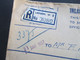 GB Kolonie 1957 Marken Mit Aufdruck Tangier Registered Letter London W8 Nach Rotterdam Mit Zollaufkleber - Maroc (1956-...)
