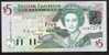 EAST CARIBBEAN STATES P42v  5 DOLLARS  2003  Suffix V     UNC. - Caraïbes Orientales