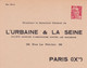 Enveloppe Gandon 6 Fr Rouge I1b Neuve L'Urbaine Et La Seine - Overprinted Covers (before 1995)