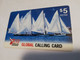 BERMUDA  $5  -  BERMUDA  SAILING BOAT       PREPAID CARD  Fine USED  TBI TELEBERMUDA INTERNATIONAL **3961** - Bermuda