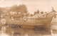 Carte Postale Photo Militaire Allemand PENICHE-Bâteau-Batellerie-Canal Soldat-Soldaten-A SITUER A LOCALISER - Houseboats
