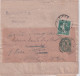 1927 - UTILISATION BANDE JOURNAL ENTIER TYPE BLANC Avec COMPLEMENT SEMEUSE Sur BANDE De PARIS => NIMES => NICE - Streifbänder