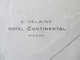 Frankreich 1931 Umschlag R. Velaine Hotel Continental Paris Hotelpost Nach Magdeburg - Briefe U. Dokumente