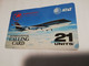UNITED STATES AMERICA  21 UNITS NORTHWEST AIRLINES AT&T AIRPLANE -    PREPAID Used Card     ** 4006** - Amerivox