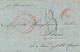 Stampless Cover And Letter, New Orleans LA 'Paid' Red To Paris France, Via Boston, 'CG' Transit Mark On Back, 1854 - …-1845 Préphilatélie